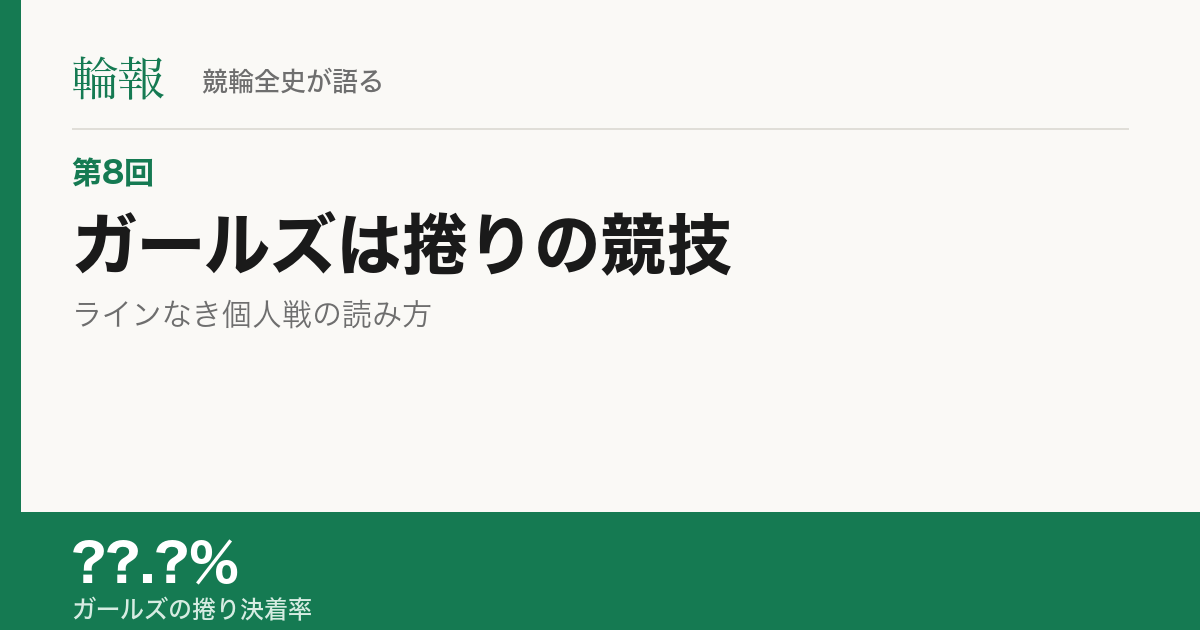 第8回 ガールズは捲りの競技